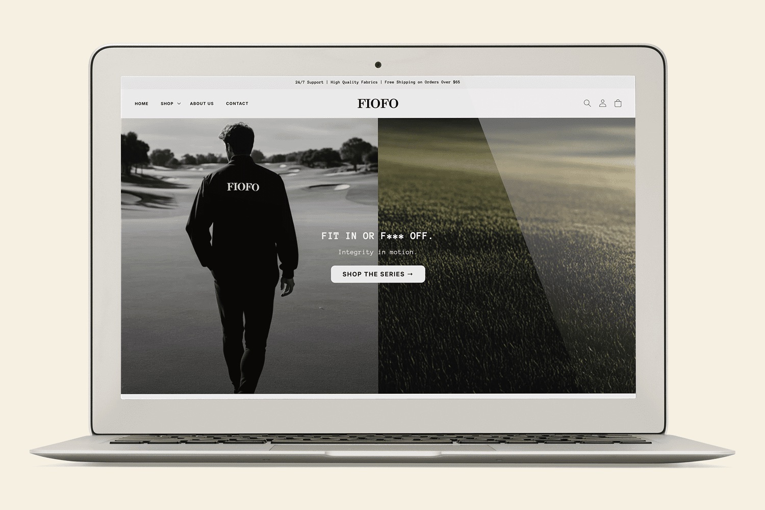 The end-to-end Shopify build. Self-taught, shipped live, trading. Product, navigation, UX, SEO — built from scratch around the inherited mark.